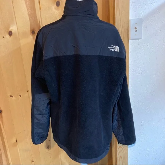 The North Face Black Full-Zip Denali Jacket size XL FLAW small hole each pocket - Picture 3 of 13